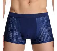 Slip da uomo con tessuto a rete che circola l'aria, elementi scavati e design convesso a U sul davanti (3XL blu)