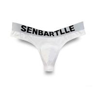 Slip da uomo in cotone a vita bassa con comodo sacchetto rigonfiamento e design lifting sui fianchi (2XL bianco)