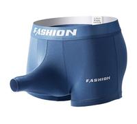Slip da uomo in cotone con tasca a forma di amaca Boxer con elefante classico Slip solido con risvolto per le guance Slip con elefante per aumentare il volume Slip boxer morbido da uomo per