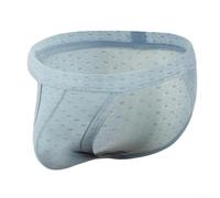 Slip da Uomo in Rete Jacquard Vita Bassa per trasparente Slip | 70% poliammide, 30% elastan, tessuto leggero, elasticità eccellente, vestibilità aderente ma non stretta(Light Gray L)
