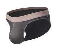 Slip da uomo in tinta unita, sottile, con tessuto traspirante, vita bassa e forcella alta per una vestibilità comoda (XL grigio)