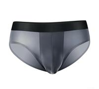 Slip da uomo senza cuciture con seta ghiacciata per un'esperienza di biancheria intima traspirante (XL grigio)