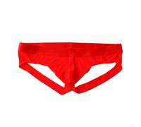 Slip da uomo senza cuciture con tasca anatomica per rigonfiamento e distribuzione elastica allineata all'ascensore (L rosso)