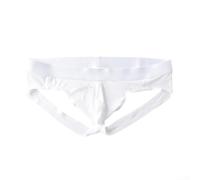 Slip da uomo senza cuciture con tasca di rigonfiamento posizionata anatomicamente e distribuzione elastica allineata all'ascensore (M bianco)