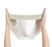 Slip da uomo traspiranti a vita bassa in cotone tinta unita per comfort tutto il giorno (L bianco)