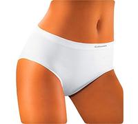 Slip Donna Midi in Seamless Senza Cuciture Bellissima in Microfibra Elasticizzata - Confezione da 2 Pezzi - SGAMBATO in Morbida Microfibra Elasticizzata con Tassello in Cotone.Prodotto Made in Italy