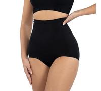 SENSI' Slip Donna Modellante Vita Alta Elastico Comfort in Microfibra Traspirante Seamless Senza Cuciture Made in Italy (Nero)