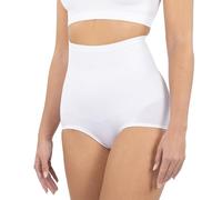SENSI' Slip Donna Modellante Vita Alta Elastico Comfort in Microfibra Traspirante Seamless Senza Cuciture Made in Italy (Bianco)