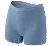 Slip Donna Vita Alta da Donna da Donna, Elasticizzati Morbidi, Senza Cuciture, a Copertura Totale Mutanda Pantaloncino Donna Slip E Donna Cotone (Blue, L)