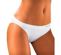 Slip Donna Vita Bassa in Seamless Senza Cuciture Bellissima Microfibra Elasticizzata -Confezione da 5 Pezzi-SGAMBATO in Morbida Microfibra Elasticizzata con Tassello in Cotone.Prodotto Made in Italy