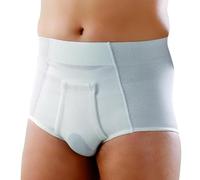 ORIONE Slip Elastico Sport per Ernia Inguinale Bianco - Versione alta con apertura frontale completamente apribile Art.316 Taglia 9 > 111-115 cm