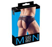 Slip in rete con schiena scoperta da uomo Svenjoyment, neri, taglia L