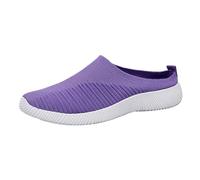 Slip-ins, scarpe da donna, per il tempo libero, leggere e traspiranti, antiscivolo, resistenti all'usura, per anziani e donne, Viola, 40 EU