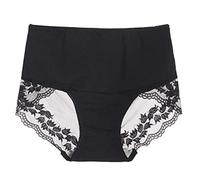 Slip Mestruali Donna Bikini da Donna a Vita Alta a Vita Bassa da Donna Traspirante Mutandine Mestruali Pantaloncini Nuoto Donna (Black, XXL)