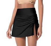 Slip Mestruali Donna Pantaloncini Da Bagno Da Donna Con Coulisse Con Gonna Con Slip Da Donne Per Nuoto Spiaggia Gonna A Fessura Modesto Costumi Da Bagno Tankini Abiti Avvolgente Per Donne