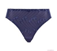 Slip microfibra e tulle semitrasparente con ricamo effetto piuma Sans Complex...