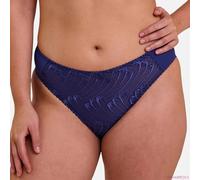 Slip microfibra e tulle semitrasparente con ricamo effetto piuma Sans Complex...