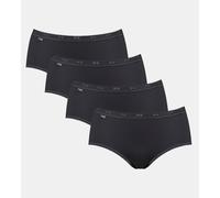 Slip midi Basic + (confezione da 3+1 gratuito) Nero 56 (IT) - 52 (FR) Tinta unita
