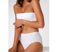 Slip midi lovely, bianco in cotone soft Bianco 2/S