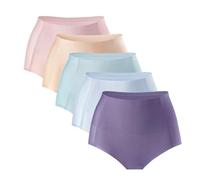 Slip Modellanti a Vita Alta Senza Cuciture in Seta ghiacciata di Grandi Dimensioni, Leggeri e Traspiranti, Modellanti per i Glutei(5pcs-1,XXL)