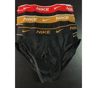 Nike Slip uomo Brief Graphic 3 Pack Nero/Light Crimson/Desert Ochre Large EX1