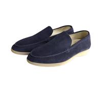 Slip On Mocassini Scarpe Uomo, Larga Fit Mocassini Uomo Uomo Casual Tela Piatto Business Guida Pantofole Testa Rotonda Morbido Leggero Tinta Unita Pelle Scamosciata Scarpa, BK2, 47