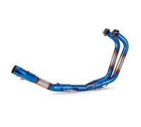Slip On Motorcycle Exhaust Escape Full System Modified Front Header Pipe 51mm Per YZF R25 R3 MT-03 2015-2021 CFCPKOYOZD(Blue)
