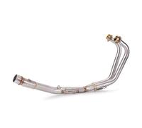 Slip On Motorcycle Exhaust Escape Full System Modified Front Header Pipe 51mm Per YZF R25 R3 MT-03 2015-2021 CFCPKOYOZD(Argento)