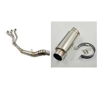 Slip On Motorcycle Exhaust Muffler Front Middle Link Pipe Per Yamaha XSR900 MT-09 Per Tracer 900 GT MT09 FZ09 FJ 09(Full set d)