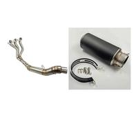 Slip On Motorcycle Exhaust Muffler Front Middle Link Pipe Per Yamaha XSR900 MT-09 Per Tracer 900 GT MT09 FZ09 FJ 09(Full set c)