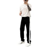 Slip On per Jeans Dritti per Slim For Fit Uomo Dettaglio Righe Laterali Nero