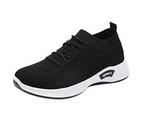 Slip On Scarpe da donna, senza lacci, casual, estive, comode, da corsa, leggere, da arrampicata, skateboard, alla moda, elastiche, singole scarpe, Nero , 39 EU