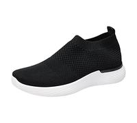 Slip on scarpe da ginnastica da donna calze a rete casual versatili commercio estero traspirante sport nuoto, Nero , 5.5 UK 3X-Narrow