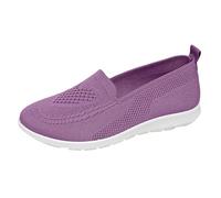 Slip On Scarpe da ginnastica da donna/Estate Plus Size Export Casual Slip Ons Vecchie scarpe di stoffa, Viola, 40 EU
