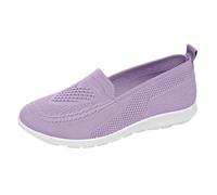Slip On Scarpe da ginnastica da donna/Estate Plus Size Export Casual Slip Ons Vecchie scarpe di stoffa, Viola chiaro, 36.5 EU