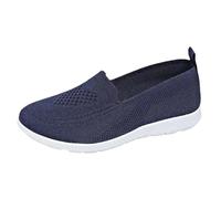 Slip On Scarpe da ginnastica da donna/Estate Plus Size Export Casual Slip Ons Vecchie scarpe di stoffa, Blu, 39 EU