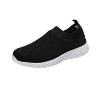 Slip on scarpe sportive da donna, leggere, primaverili e invernali, scarpe da ginnastica da donna, in rete, traspiranti, comode, da corsa, da donna, Nero , 40 EU