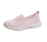 Slip On Sneaker da donna per diabetici, maglia estiva, leggere, scarpe da ginnastica, scarpe da corsa, traspiranti, suola in gomma, leggere, per il tempo libero, Colore: rosa., 37