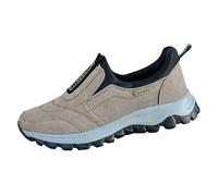 Slip on Sneaker da uomo extra large, per alleviare il dolore, per diabetici, per camminare, comode da corsa, scarpe da ginnastica antiscivolo, scarpe da corsa ortopediche da uomo, cachi, 45 EU