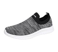 Slip On Sneaker Uomo Scarpe da Ginnastica Scarpe da Corsa Senza Lacci Running Walking Outdoor Scarpe Comode Scarpe da Fitness Traspiranti Sneakers in Maglia da Uomo, 037grigio, 42 EU