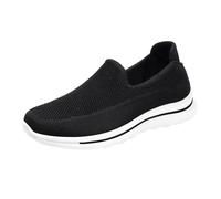 Slip On Sneakers da donna morbide e leggere, con suola extra larga, da donna, a maglia, ortopediche, leggere, traspiranti, per scivolare, casual, da camminare, scarpe sportive Soft Söhne, Nero , 40 EU