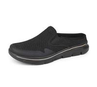 Slip On Sneakers da donna, scarpe piatte alla moda, in rete, comode, scarpe sportive per camminare, fitness, sneaker, traspiranti, per attività all'aria aperta, per il tempo libero, Nero , 38.5 EU