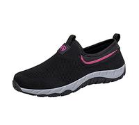 Slip on Sneakers, traspiranti, comode, scarpe sportive in rete, con suola morbida, antiscivolo, palestra, fitness, da donna, per la primavera, casual, scarpe sportive, rosa., 41 EU
