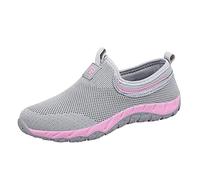 Slip on Sneakers, traspiranti, comode, scarpe sportive in rete, con suola morbida, antiscivolo, palestra, fitness, da donna, per la primavera, casual, scarpe sportive, Colore: rosa., 38 EU
