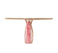 Slip perizoma da uomo con tasca trasparente - perizoma con design aperto | Biancheria intima da uomo rinfrescante e minimalista, Stil_h03 rosso, XL