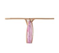 Slip perizoma da uomo con tasca trasparente - perizoma con design aperto | Biancheria intima da uomo rinfrescante e minimalista, Stile_h02 viola, S