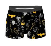 Slip Personalizzati con Volto per Ragazzi Comodi Pantaloncini Intimi Classici per Tutti i Giorni (23-Black, 8-9 Years)