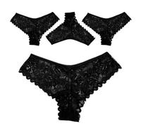 Slip Pizzo Cotone Donna, Slip Donna Senza Cuciture,Mutande Donna Vita Alta,Microfibra Culotte Donna Invisibili,Morbide Intimo Sexy Donna, Elasticizzate Comode Mutandine Donna Briefs Pacco, XL