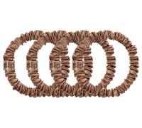 Slip - Pura Seta Skinny Scrunchies Elastici 1 pieces Marrone chiaro unisex