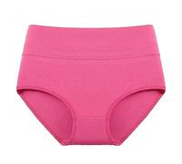 Slip sportivo da donna mutandine elasticizzate mutande da donna grandi e comode biancheria intima senza binari a vita media in cotone inferiore cavallo con addome contratto rialzato, adatto per